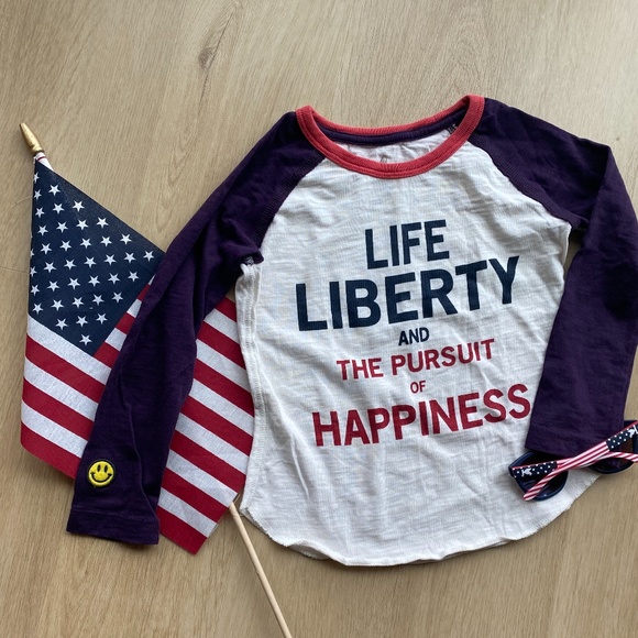 Girls' Peek Baseball Tee - Picture 1 of 2